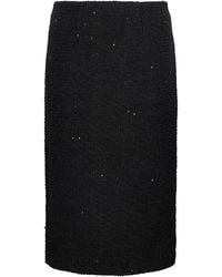 Roland Mouret - Sequin Boucle Midi Skirt - Lyst