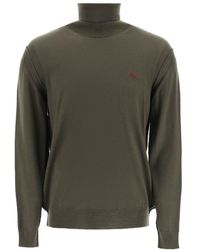 Etro - Logo-Embroidered Roll-Neck Jumper - Lyst