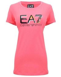 EA7 - Logo Printed T-Shirt - Lyst