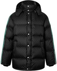 Gucci - Logo Jacquard Webbing Down Jacket - Lyst