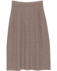Antonelli - Sequinembellished Knit Midi Skirt - Lyst