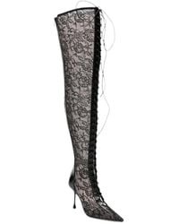Jimmy Choo - Scarlett Lace-Up Over-The-Knee Boots - Lyst