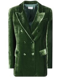 P.A.R.O.S.H. - Peak-Lapel Double-Breasted Blazer - Lyst