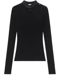 Courreges - Courrèges Logo Patch Ribbed Top - Lyst