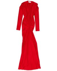 Victoria Beckham - Cut-Out Draped Long Dress - Lyst