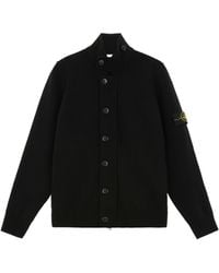 Stone Island - High-Neck Buttoned Cardigan - Lyst