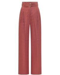 Max Mara - Belted Pleated Trousers - Lyst