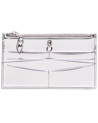 McQueen - Metallic Zipped Cardholder - Lyst