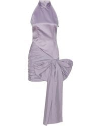 ROTATE BIRGER CHRISTENSEN - Halter-Neck Bow-Detail Dress - Lyst