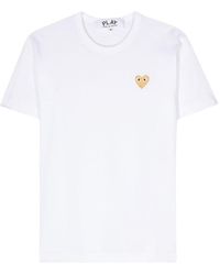 COMME DES GARÇONS PLAY - Heart-Patch Cotton T-Shirt - Lyst