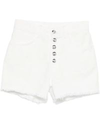 Dondup - Buttoned Frayed-Hem Shorts - Lyst