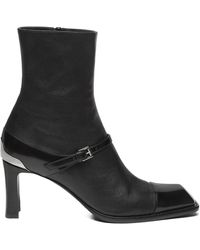 McQueen - Niko Buckle-Strap Ankle Boots - Lyst