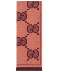 Gucci - Gg Jacquard Knitted Scarf - Lyst