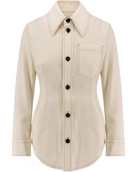 Bottega Veneta - Contrast Stitched Fitted Shirt - Lyst