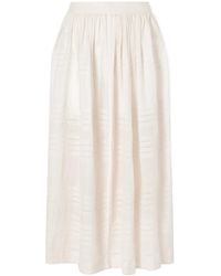 lemlem - Striped Cotton Midi Skirt - Lyst
