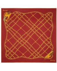 Burberry - Chain Check Silk Scarf - Lyst