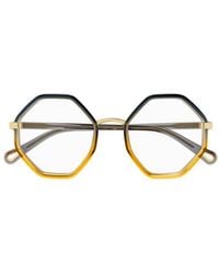 Chloé - Chloé Eyewear Hexagonal-Frame Glasses - Lyst