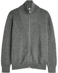 Jil Sander - Stand-Collar Zip-Up Knitted Coat - Lyst