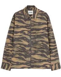 Jil Sander - Printed Straight Hem Overshirt - Lyst