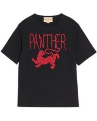 Valentino - Animal Printed Crewneck T-Shirt - Lyst