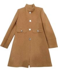 Liu Jo - High Neck Buttoned Coat - Lyst