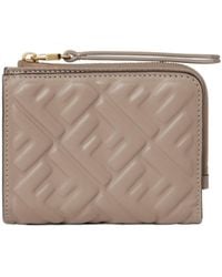 Fendi - Dove Nappa Leather Wallet With Ff Motif - Lyst