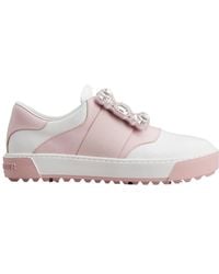 Roger Vivier - Viv' Golf Rhinestone Buckle Sneakers - Lyst