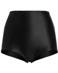 Dolce & Gabbana - Satin High Waist Shorts - Lyst