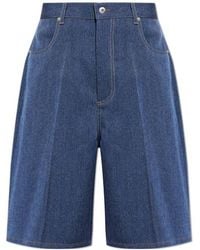 Bottega Veneta - Knee-Length Drill Shorts - Lyst