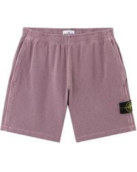 Stone Island - Logo Patch Old Effect Shorts - Lyst
