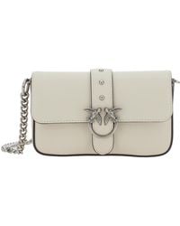 Pinko - Logo Plaque Stud Crossbody Bag - Lyst