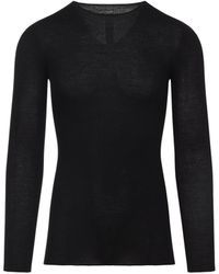 Rick Owens - Ribbed Round Neck Pullover - Lyst