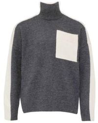JW Anderson - Jw Anderson Two Tone Patch Pocket Jumper - Lyst