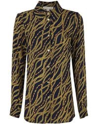 Michael Kors - Graphic-Print Long-Sleeve Shirt - Lyst