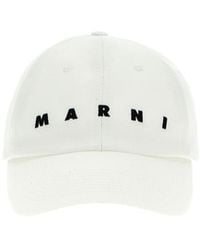 Marni - Logo-Embroidered Curved Peak Baseball Cap - Lyst