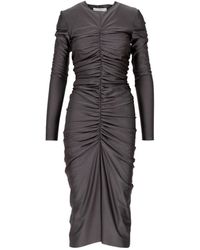 Philosophy Di Lorenzo Serafini - Long-Sleeved Pleated Dress - Lyst