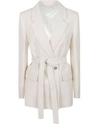 Peserico - Long-Sleeved Belted Blazer - Lyst