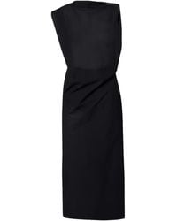 Jacquemus - Drap Cotton-Blend Poplin Midi Dress - Lyst
