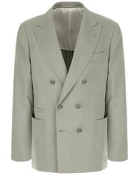 Brunello Cucinelli - Double-Breasted Blazer - Lyst