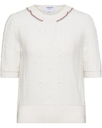 Thom Browne - Lace-Trim T-Shirt - Lyst