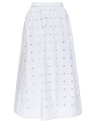 Posse - Open-Cut Dots Midi A-Line Skirt - Lyst
