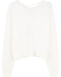 Aspesi - Open-Back Knitted Sweater - Lyst