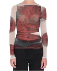 Jean Paul Gaultier - Blurry Roses Top - Lyst