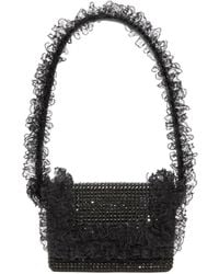 Self-Portrait - Lace Detailed Embellished Shoulder Bag - Lyst