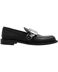 JW Anderson - Logo-Engraved Leather Loafers - Lyst