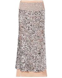 Rabanne - Sequined Jersey Midi Skirt - Lyst