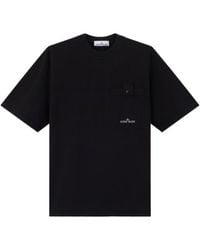 Stone Island - Logo-Print Chest-Pocket T-Shirt - Lyst