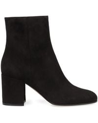 Gianvito Rossi - Joelle Round Toe Ankle Boots - Lyst