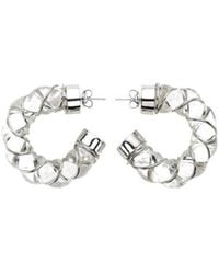Bottega Veneta - Twisted Hoop Earrings - Lyst
