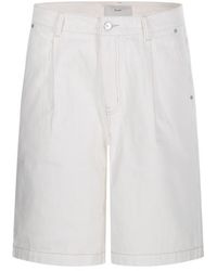 DUNST - Pleated Bermuda Denim Shorts - Lyst